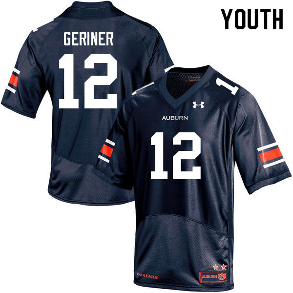 Youth #12 Holden Geriner Auburn Tigers College Football Jerseys Sale-Navy - Click Image to Close